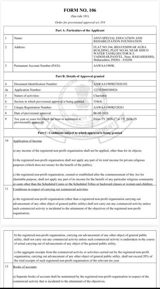 80G Approval certificate