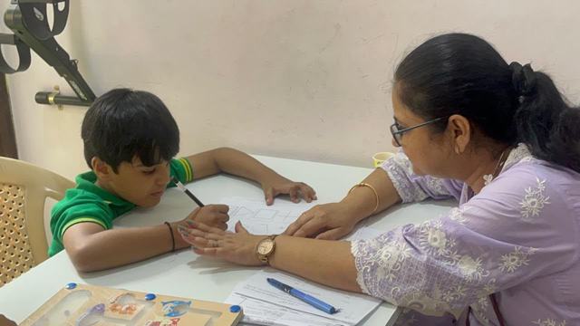 Guided hand-writing practice