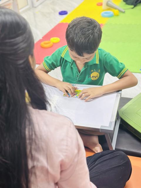 Fine-motor work at the slant board