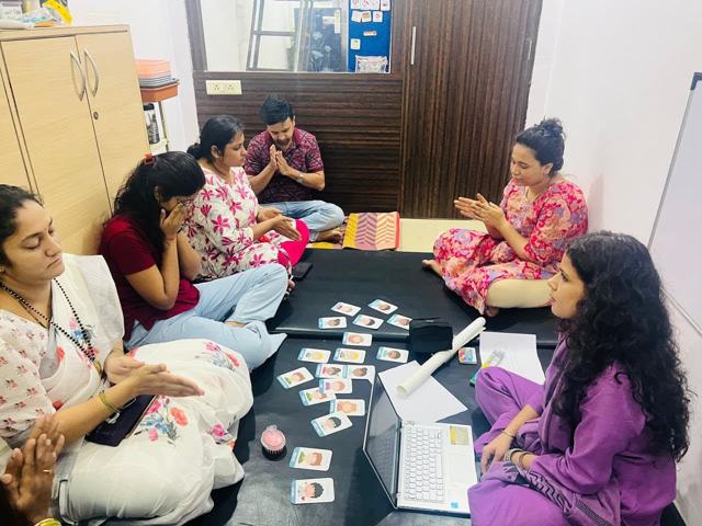 Group counselling session for parents