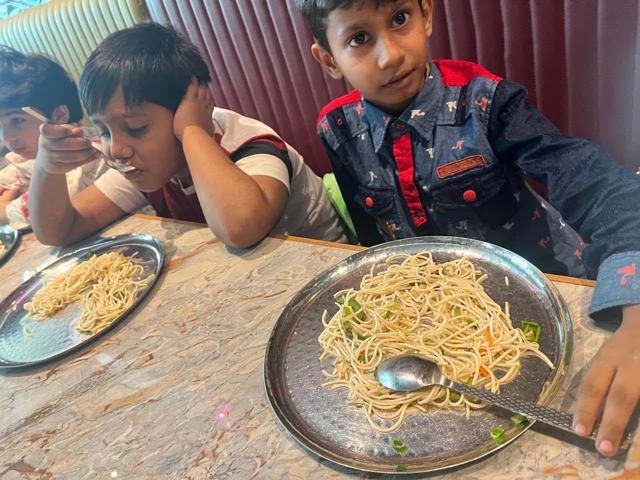 Eating out together — table manners