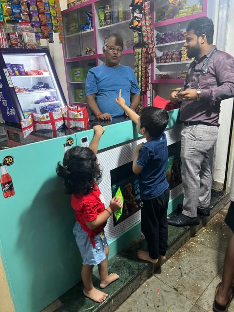 Educational visit — asking at the counter