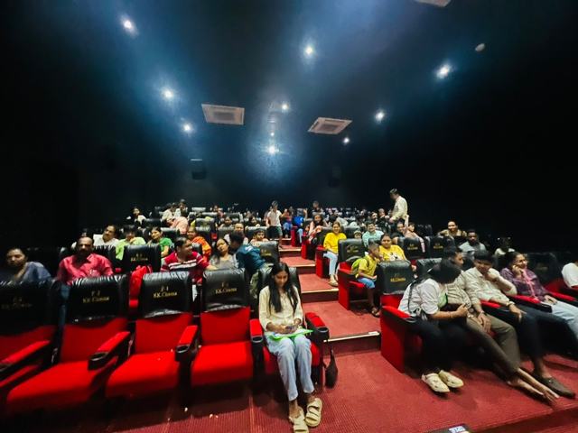 Watching a show at the theatre